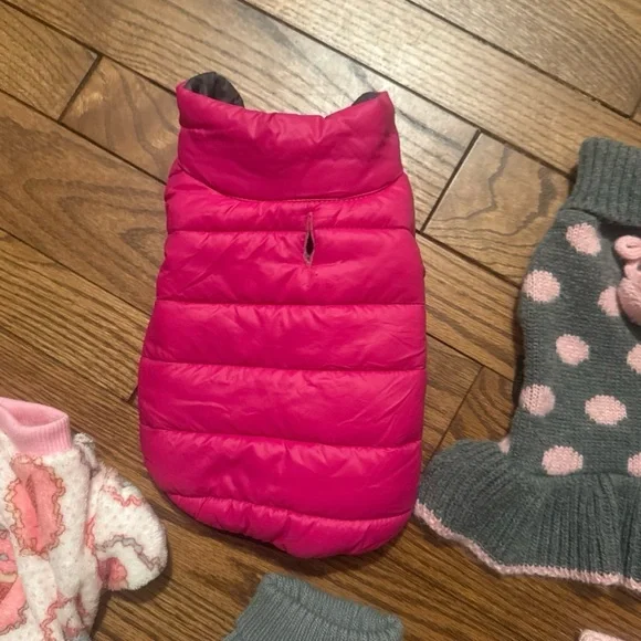 Stylish Pet Apparel Set - Pink, Gray, and Multicolor - Picture 3 of 7